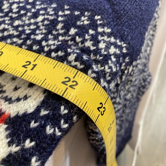 Vintage Jan Horrox Womens Blue Christmas Snowman Wool Button Up Cardigan Size 40 - Picture 4 of 11